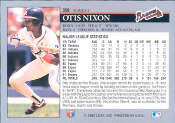 Otis Nixon  baseball card collectible - Main Image 2