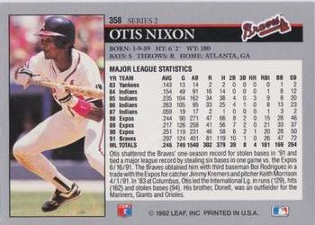 Otis Nixon  baseball card collectible - Main Image 2