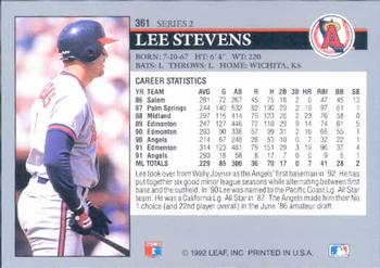 Lee Stevens  baseball card collectible - Main Image 2