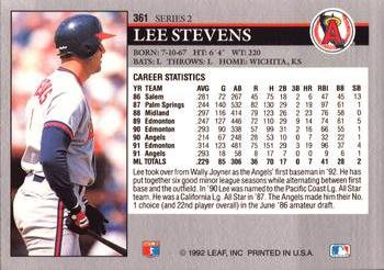 Lee Stevens  baseball card collectible - Main Image 2