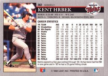 Kent Hrbek  baseball card collectible - Main Image 2