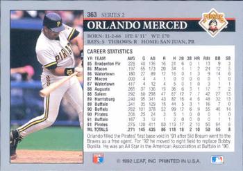 Orlando Merced  baseball card collectible - Main Image 2