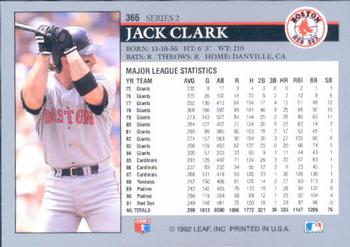 Jack Clark  baseball card collectible - Main Image 2