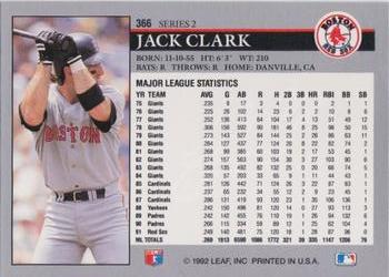Jack Clark  baseball card collectible - Main Image 2