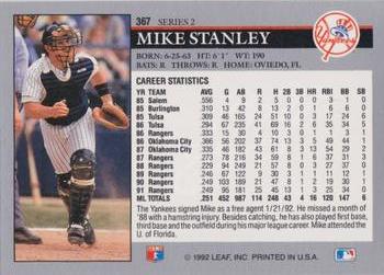 Mike Stanley  baseball card collectible - Main Image 2