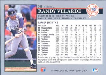 Randy Velarde  baseball card collectible - Main Image 2