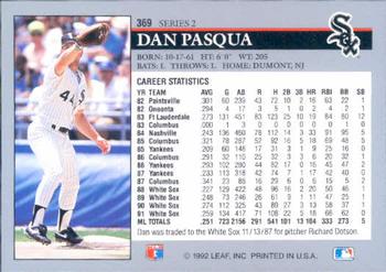 Dan Pasqua  baseball card collectible - Main Image 2