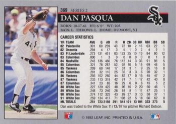 Dan Pasqua  baseball card collectible - Main Image 2