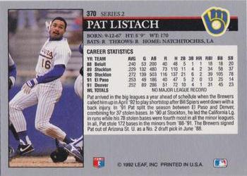 Pat Listach  baseball card collectible - Main Image 2