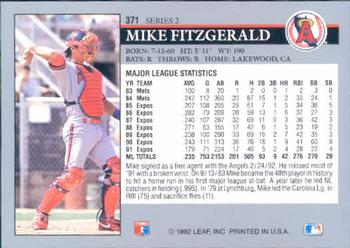 Mike Fitzgerald  baseball card collectible - Main Image 2