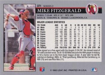 Mike Fitzgerald  baseball card collectible - Main Image 2