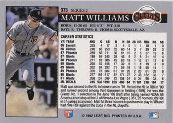 Matt Williams  baseball card collectible - Main Image 2