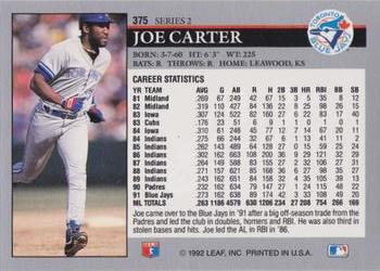 Joe Carter  baseball card collectible - Main Image 2