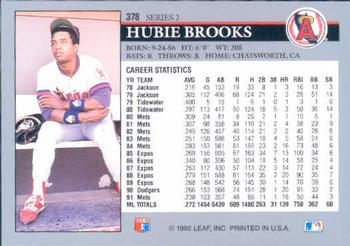 Hubie Brooks  baseball card collectible - Main Image 2