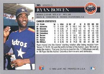 Ryan Bowen  baseball card collectible - Main Image 2