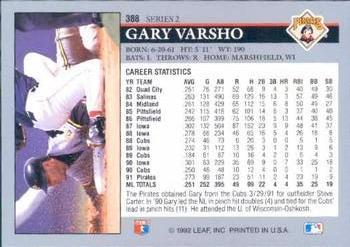 Gary Varsho  baseball card collectible - Main Image 2