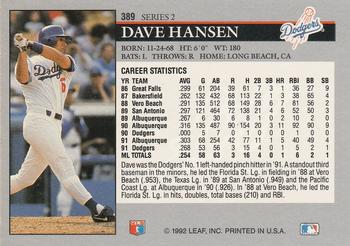 Dave Hansen  baseball card collectible - Main Image 2
