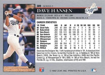 Dave Hansen  baseball card collectible - Main Image 2