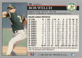 Bob Welch  baseball card collectible - Main Image 2
