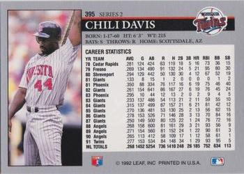 Chili Davis  baseball card collectible - Main Image 2