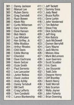 Checklist: 353-440  baseball card collectible - Main Image 2
