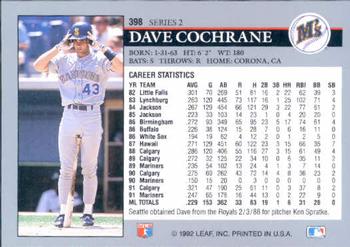 Dave Cochrane  baseball card collectible - Main Image 2