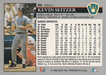 Kevin Seitzer  baseball card collectible - Main Image 2
