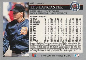 Les Lancaster  baseball card collectible - Main Image 2