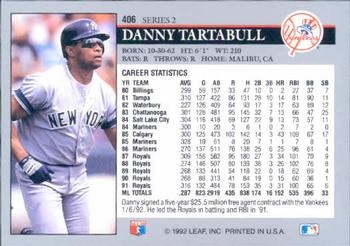 Danny Tartabull  baseball card collectible - Main Image 2