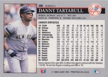 Danny Tartabull  baseball card collectible - Main Image 2