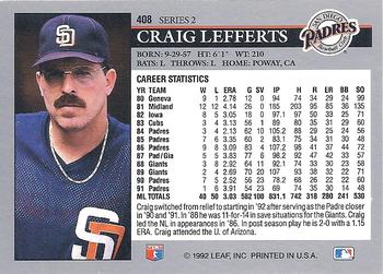 Craig Lefferts  baseball card collectible - Main Image 2