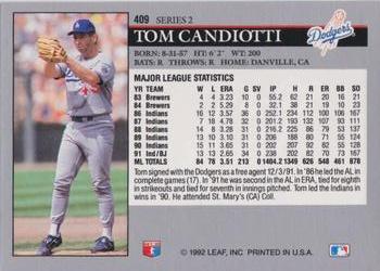 Tom Candiotti  baseball card collectible - Main Image 2