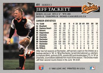 Jeff Tackett  baseball card collectible - Main Image 2