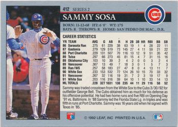 Sammy Sosa  baseball card collectible - Main Image 2