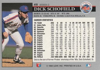 Dick Schofield  baseball card collectible - Main Image 2