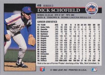 Dick Schofield  baseball card collectible - Main Image 2