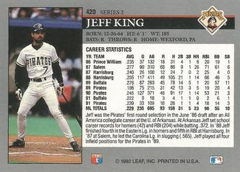 Jeff King  baseball card collectible - Main Image 2