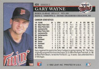 Gary Wayne  baseball card collectible - Main Image 2