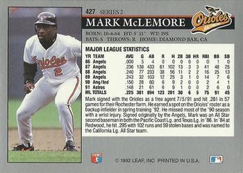Mark McLemore  baseball card collectible - Main Image 2