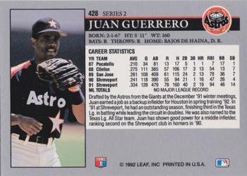 Juan Guerrero  baseball card collectible - Main Image 2