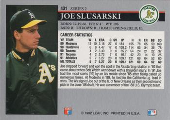 Joe Slusarski  baseball card collectible - Main Image 2