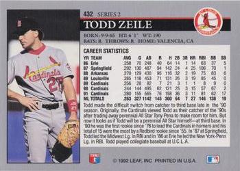 Todd Zeile  baseball card collectible - Main Image 2