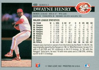 Dwayne Henry  baseball card collectible - Main Image 2
