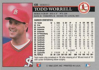 Todd Worrell  baseball card collectible - Main Image 2