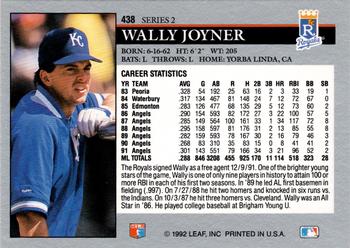 Wally Joyner  baseball card collectible - Main Image 2