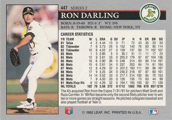 Ron Darling  baseball card collectible - Main Image 2
