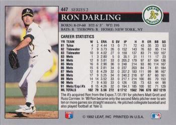 Ron Darling  baseball card collectible - Main Image 2