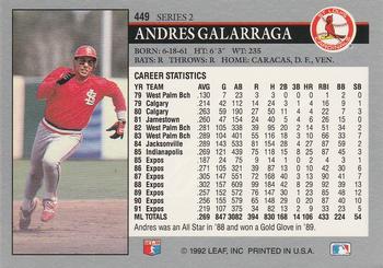 Andres Galarraga  baseball card collectible - Main Image 2