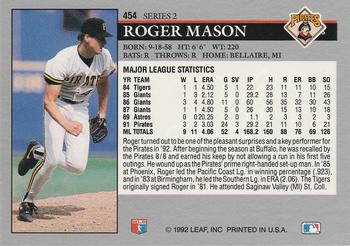 Roger Mason  baseball card collectible - Main Image 2