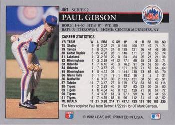 Paul Gibson  baseball card collectible - Main Image 2